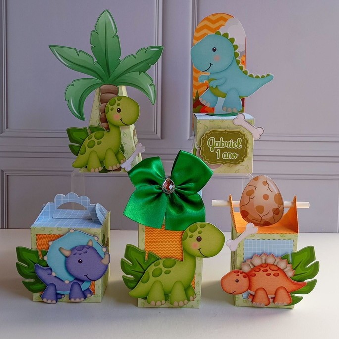 Kit Caixas Personalizado DINO BABY | Aniversário DINOSSAURO | lembrancinha | decoração