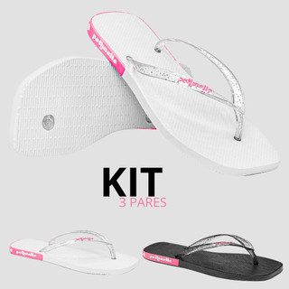 Kit Chinelo Feminino Casual Leve Macio Dia a Dia