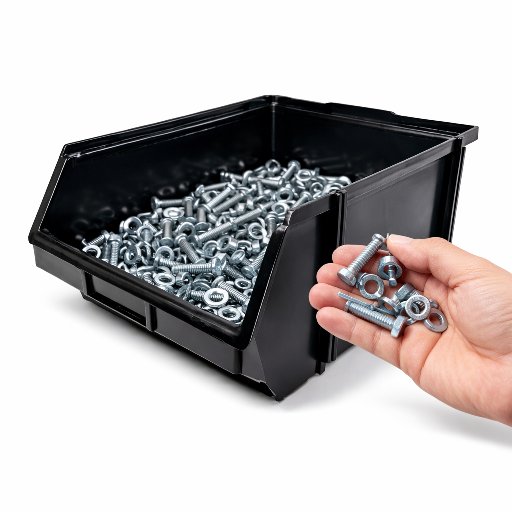 Kit 3 Caixa Bin N6 Gaveta Gaveteiro Organizador Plástico Para Pratelheira Organizadora - Plasconex