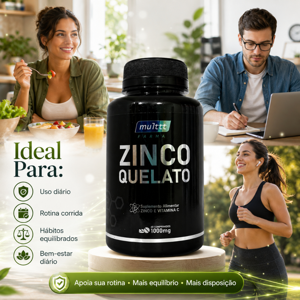 Zinco Quelato 1000mg 60 Comprimidos