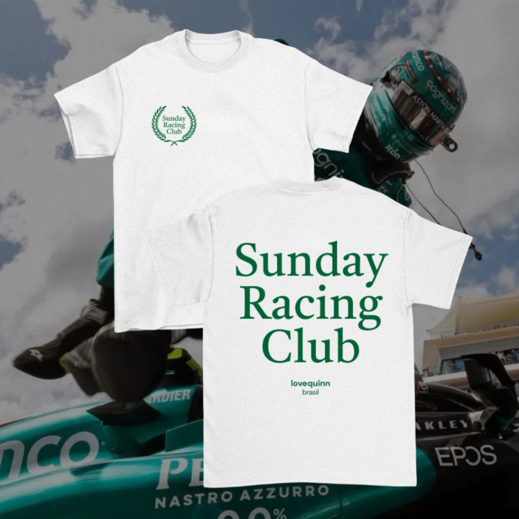 Camiseta Sunday Racing Club Aston Martin  F1 Team | Fernando Alonso #14 Lance Stroll #18 Racing Green Vintage