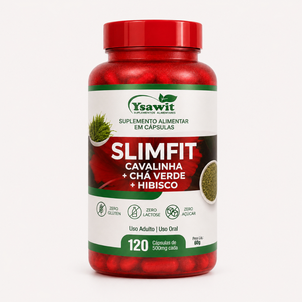 Fit Slim Suplemento Alimentar Hibisco + Cavalinha + Chá Verde