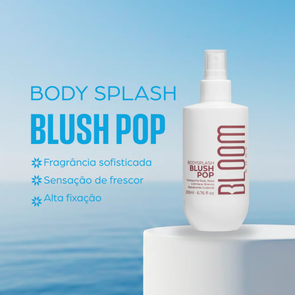 Body Splash Blush Pop Bloom Feminino 200ml Desodorante Colônia Floral Doce