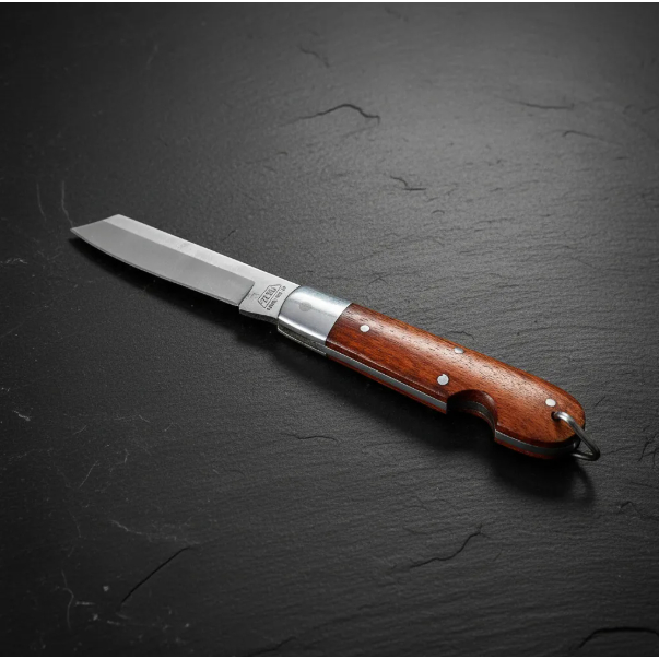 Canivete De Aco Inox Zebu Ref 637 Cabo Madeira