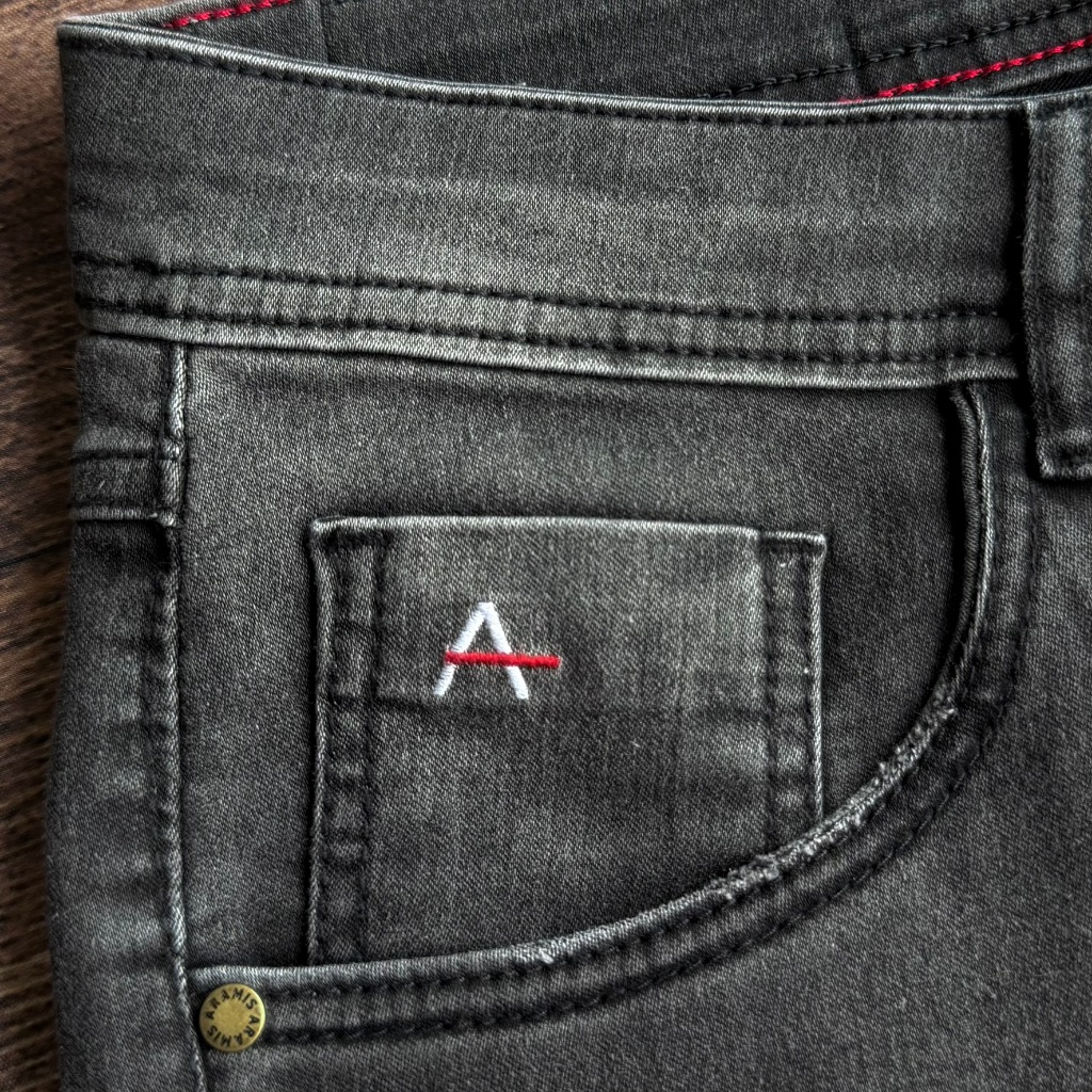 Calça Jeans Masculina Preta Estonado Aramls — imagem 2 de 2