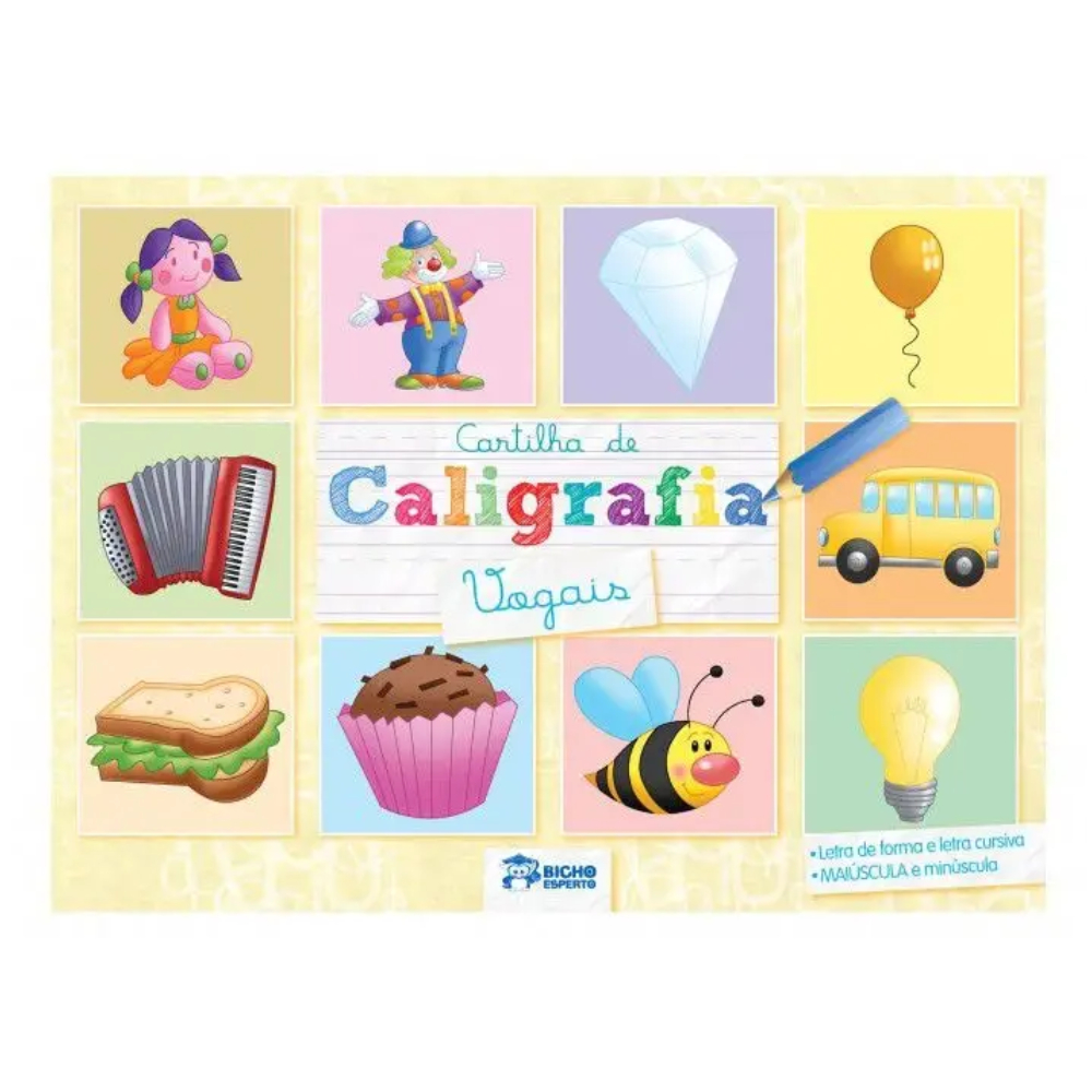 Livro de Atividades Cartilha de Caligrafia Vogais