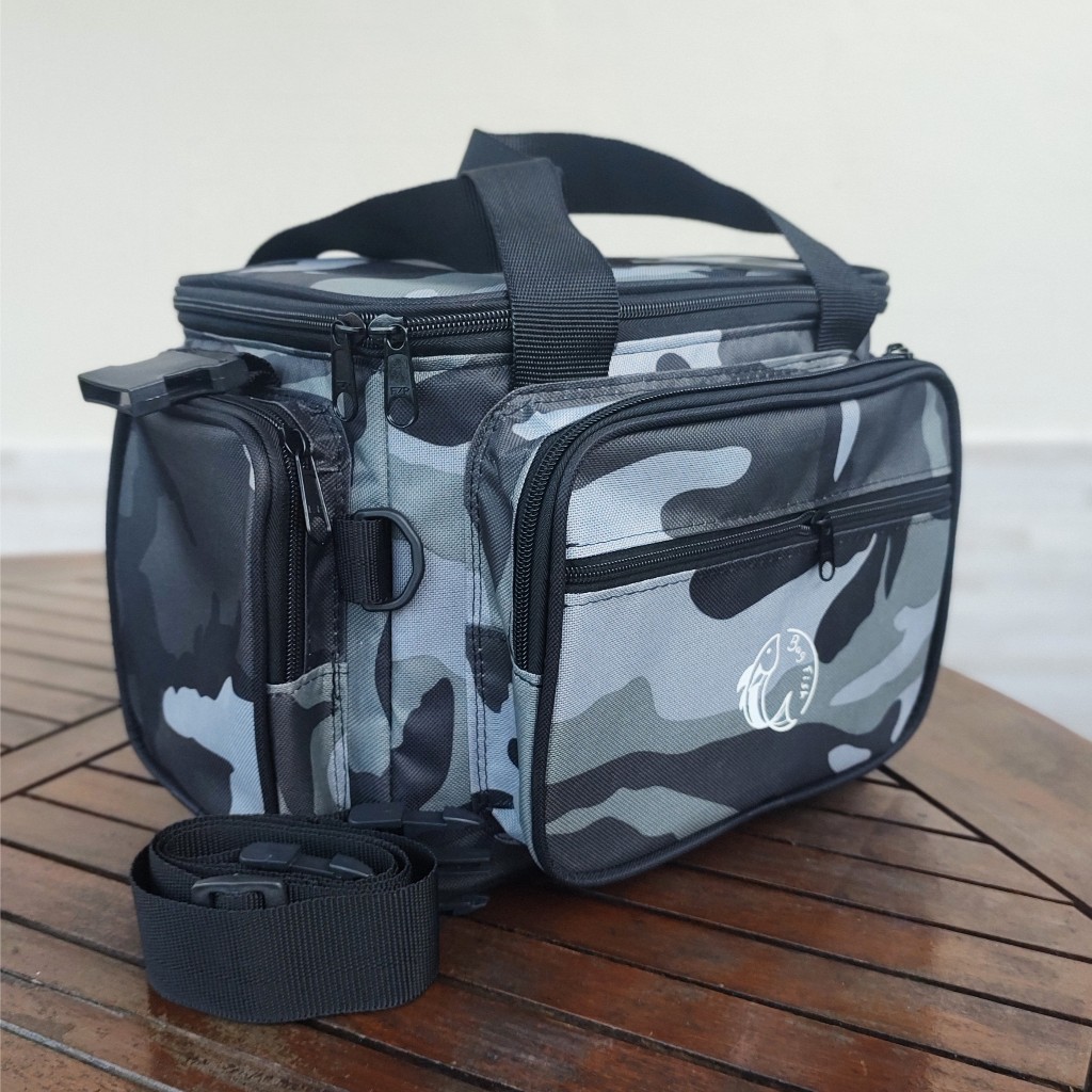 Bolsa/Mala de Pesca Camuflado Cinza (Edição Limitada)