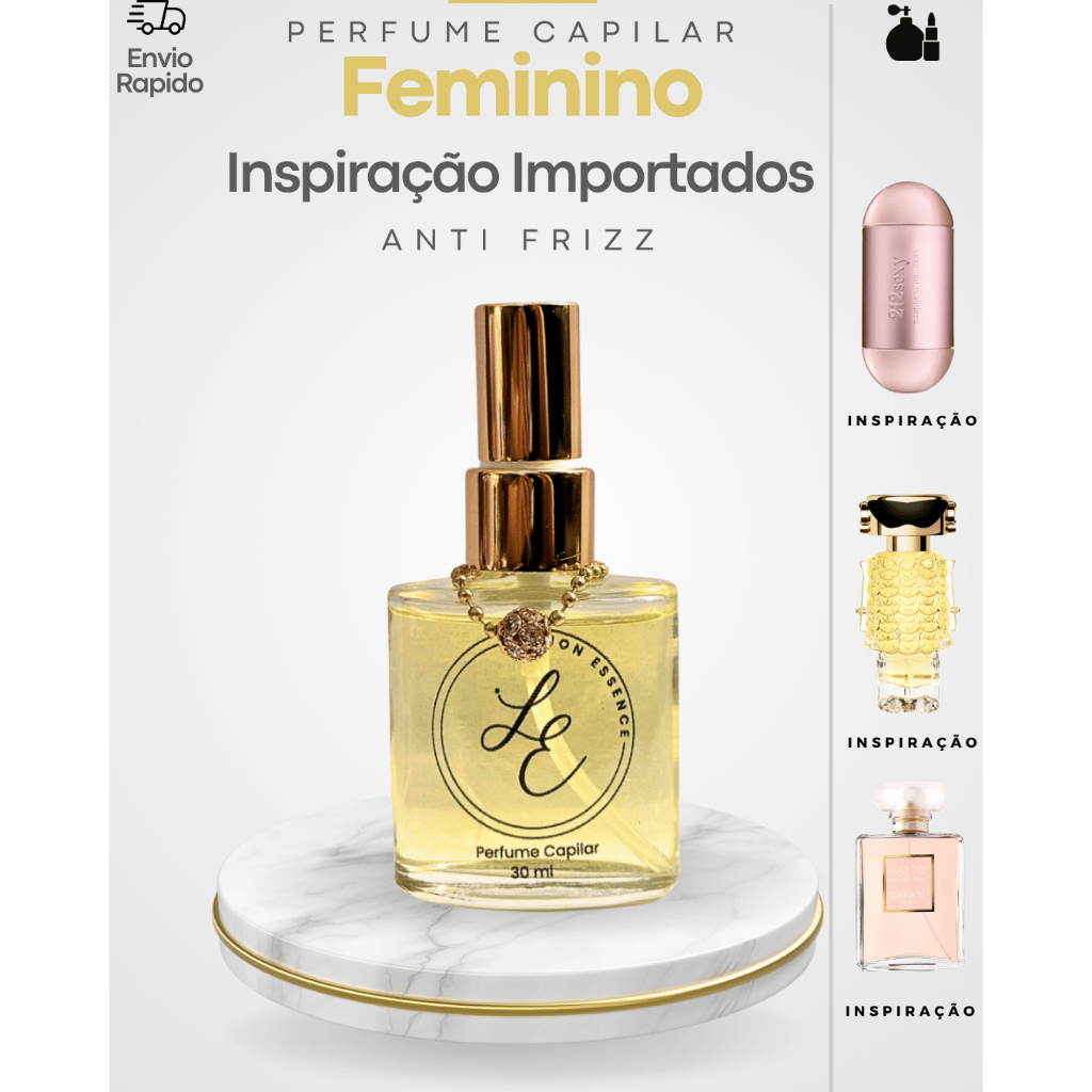 Perfume para Cabelo Spray Capilar Anti- Frizz Inspiração Alta Perfumaria