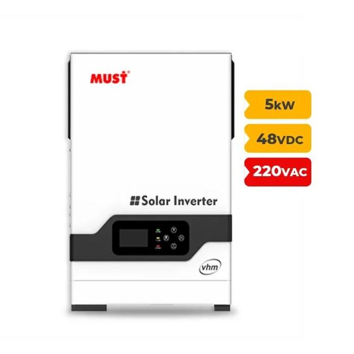 Inversor Solar off grid Must PV29-5048 HP 5KW BAT 48V AC220V 80A MPPT 60Hz WIFI