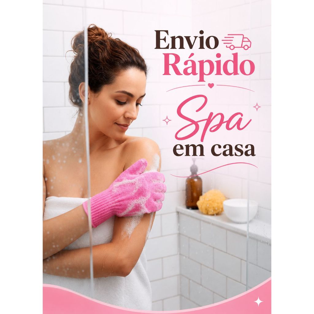 Kit 2 Luvas esfoliantes banho luva banho colorida Estimula Renovação Celular, Melhora Textura e Ativa Circulação