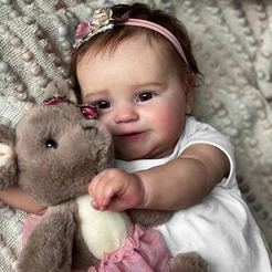 Bebê Reborn Menina Silicone 48cm Boneca Maddie Ohlo Castanho Pode dar Banho Brastoy