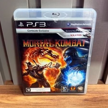 Jogo Mortal Kombat 9 (2011) PS3 - Original Nacional - Com Kratos - Completo