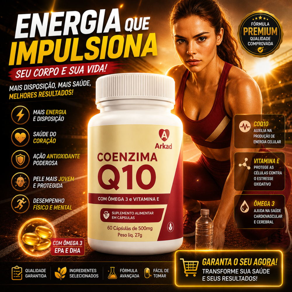Coenzima Q10 Com 60 Cápsulas - Envio Imediato
