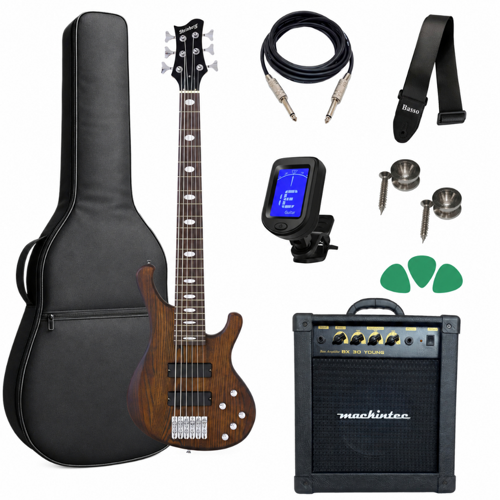 Contra Baixo Strinberg Sab66 Dw 6 Cordas + Cubo Bx30 E Kit