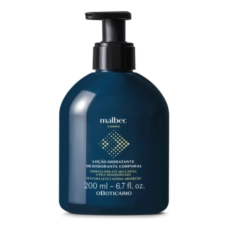 Hidratante Corporal Malbec Club 200ml O boticário Fragrância para Homem Masculino