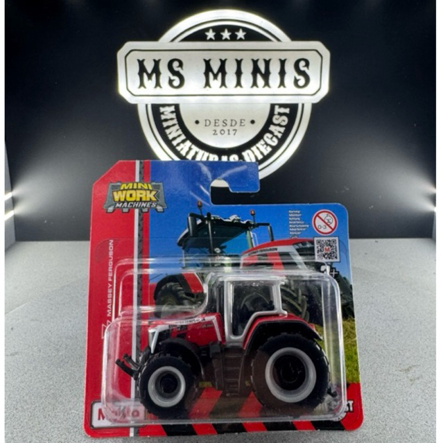 Miniatura Maisto Mini Work Machines - Trator Massey Fergurson escala 1/64