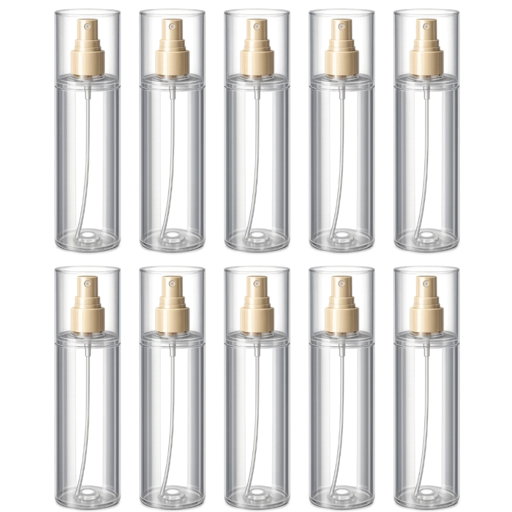 10 Frascos PET 200ml para Body Splash Embalagem Cosmética Transparente Ideal para Perfume e DIY