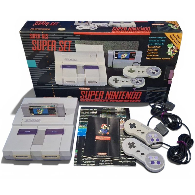 Console Super Nintendo Fet Edição Super Mario World Playtronic