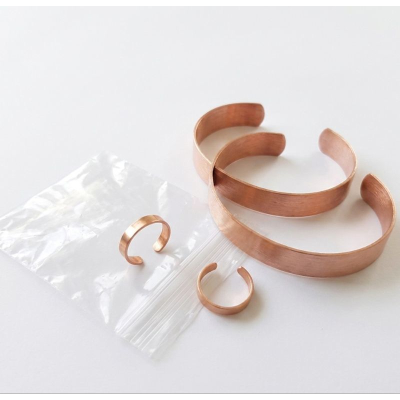 Pulseira+ anel de Cobre Puro (UaiCobre) Acabamento Premium