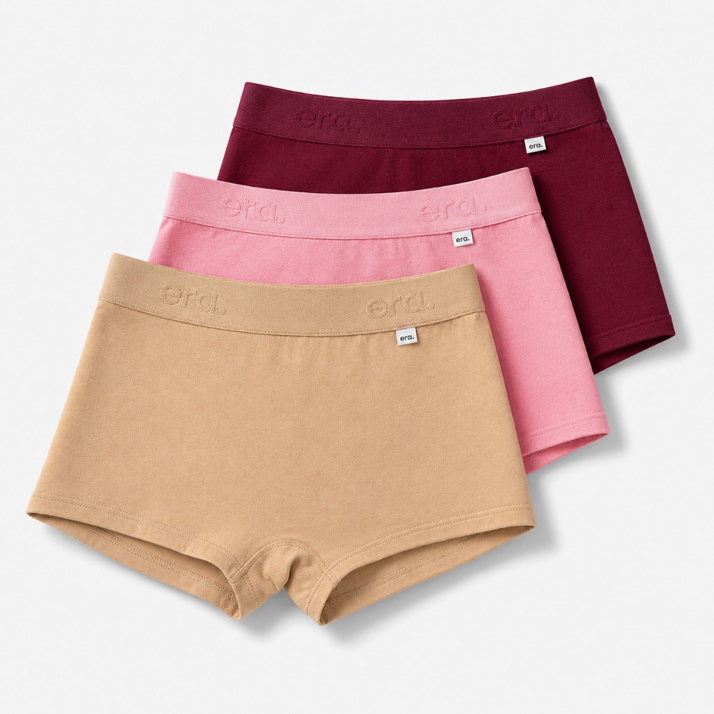 Kit 3 Cueca Feminina Calcinha Boxer Algodão Conforto Diário