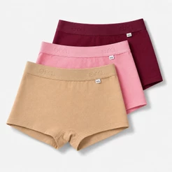 Kit 3 Cueca Feminina Calcinha Boxer Algodão Conforto Diário