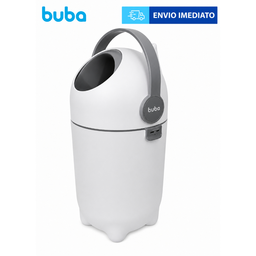 lixeira antiodor para fraldas bebe BUBA 10 litros ,antibacteriana anti viral, descarte de fraudas seguranca para seu beb