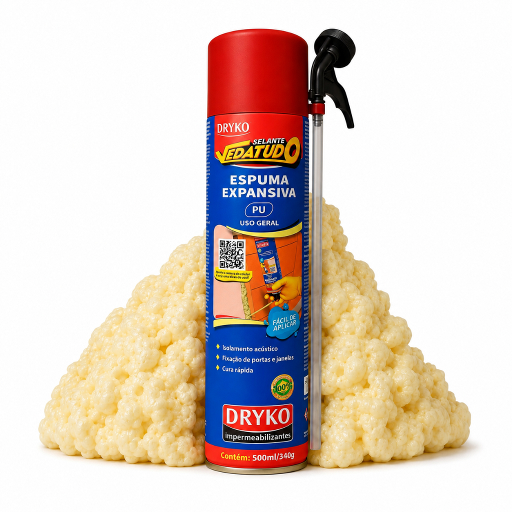Espuma Expansiva Espuma Selante Vedatudo 500ml Drykoprimer Espuma Expansiva Poliuretano em Spray
