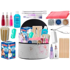 Kit Manicure Completo Profissional Pessoal Decoração de Unhas Nail Art Nail Design + Maleta