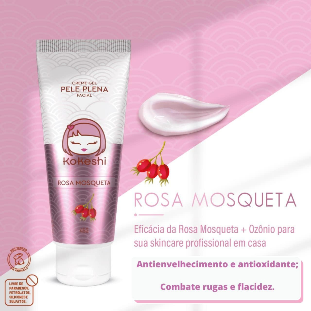 Creme Gel Regenerador Facial Gota de Colágeno Kokeshi 45g