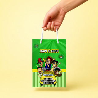 Sacolinha Personalizada Mamonas Assasinas - Lembrancinha PEGUE E MONTE - Sacolinha Surpresa