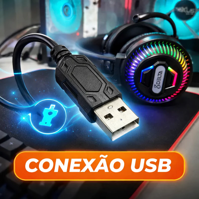 Headset Gamer com Microfone Delta-f7140 para PC — foto 6