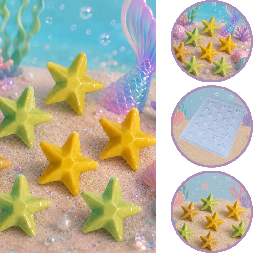 BWB Forma para Chocolate Mini Estrela (Acetato) cod 9297// (CHOCO)