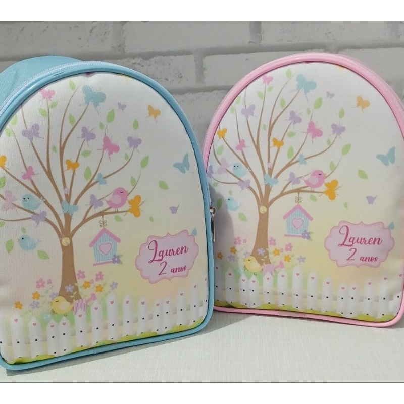 Kit Mochilas Personalizadas Jardim Encantado Lembrancinha Aniversário e Eventos