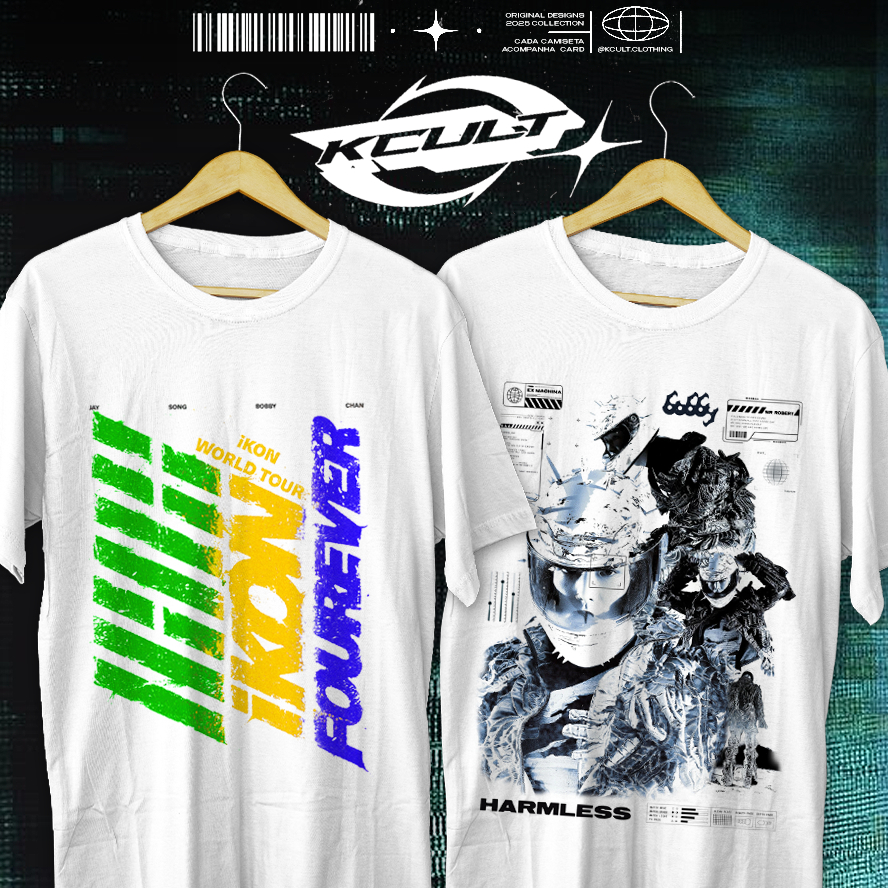 [LANÇAMENTO] Camiseta Unissex IKON Fourever 2026 Tour BOBBY Sir Robert KPOP Aesthetic