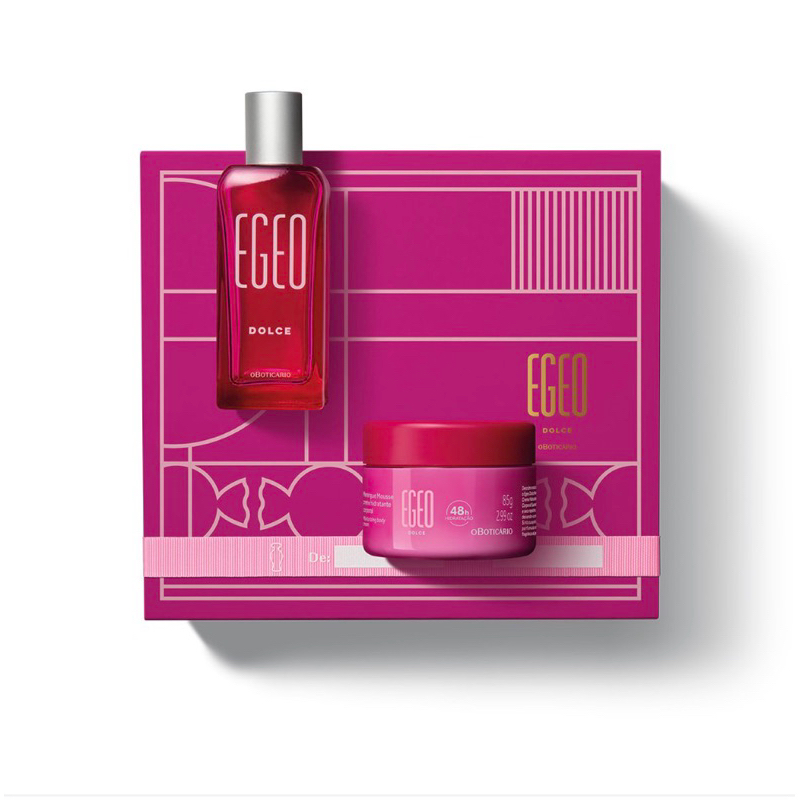 KIT PRESENTE EGEO DOLCE: PERFUME 50ml + MERENGUE MOUSSE HIDRATANTE 85G