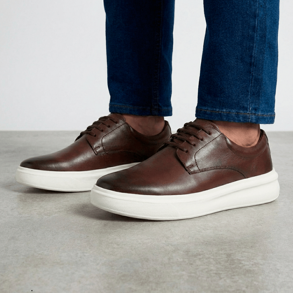 Sapatenis Masculino Casual Preto Marrom Tenis Trabalho Padrinho Oxford Dia Namorado Pai Couro Social