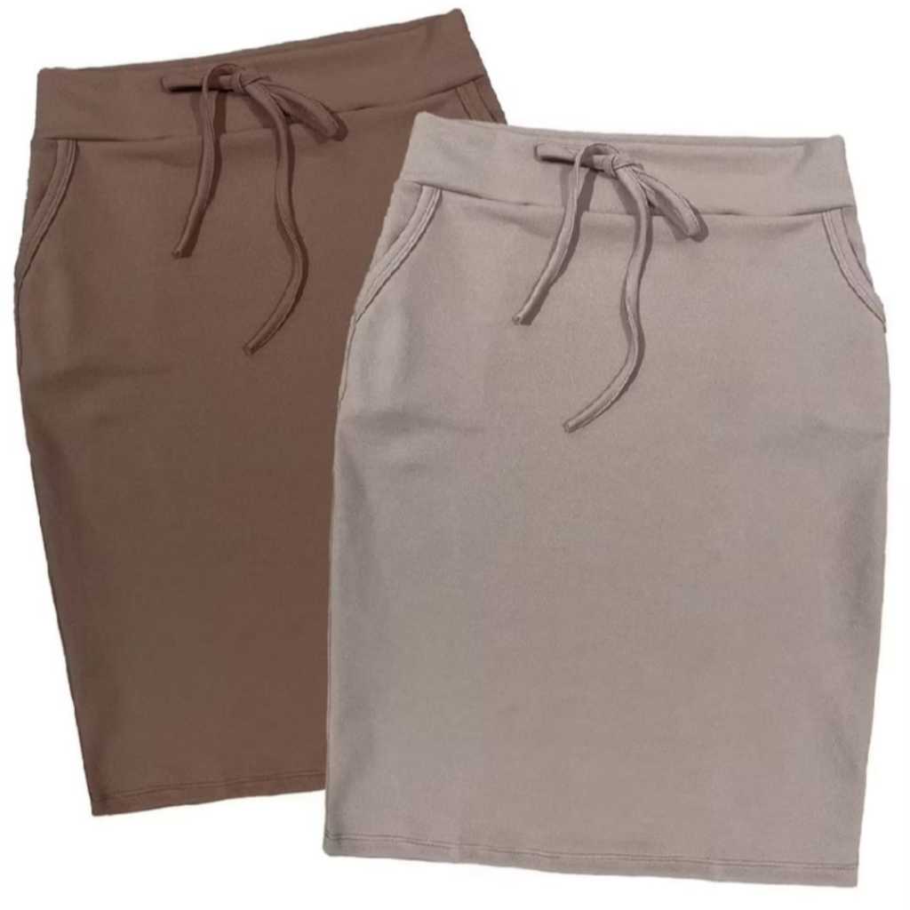 Kit 2 Saias Moda Evangélica Secretaria Com Bolso Funcional M ao GG