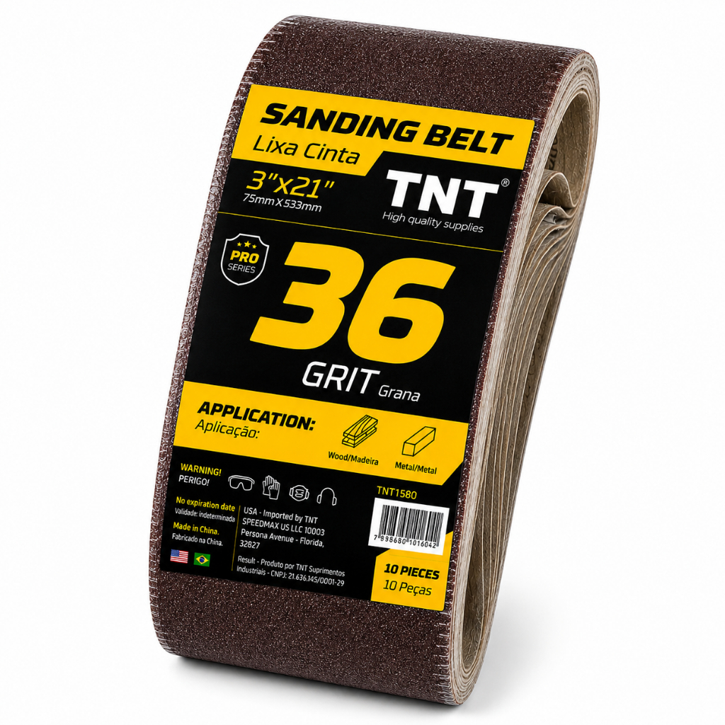 Kit 10x Lixa De Cinta 533 x 75mm G36, G60 e G80 Lixadeira De Cinta