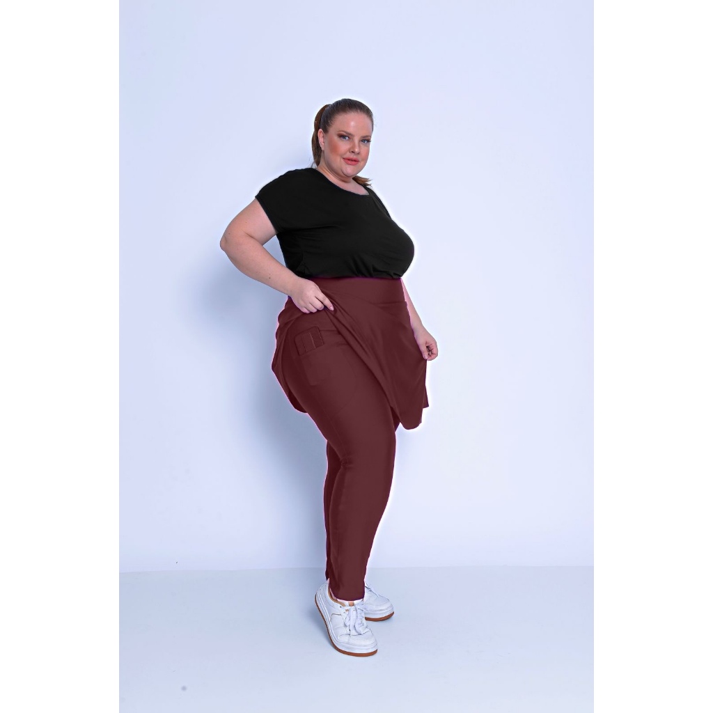 Calça Saia Feminina Com Elastano Super Confortável