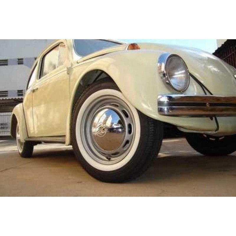 Kit com 4 Calotas De Kombi Corujinha Cromada Abaulada P/roda 5 Furos Vw Com/Sem Presilhas · foto 2