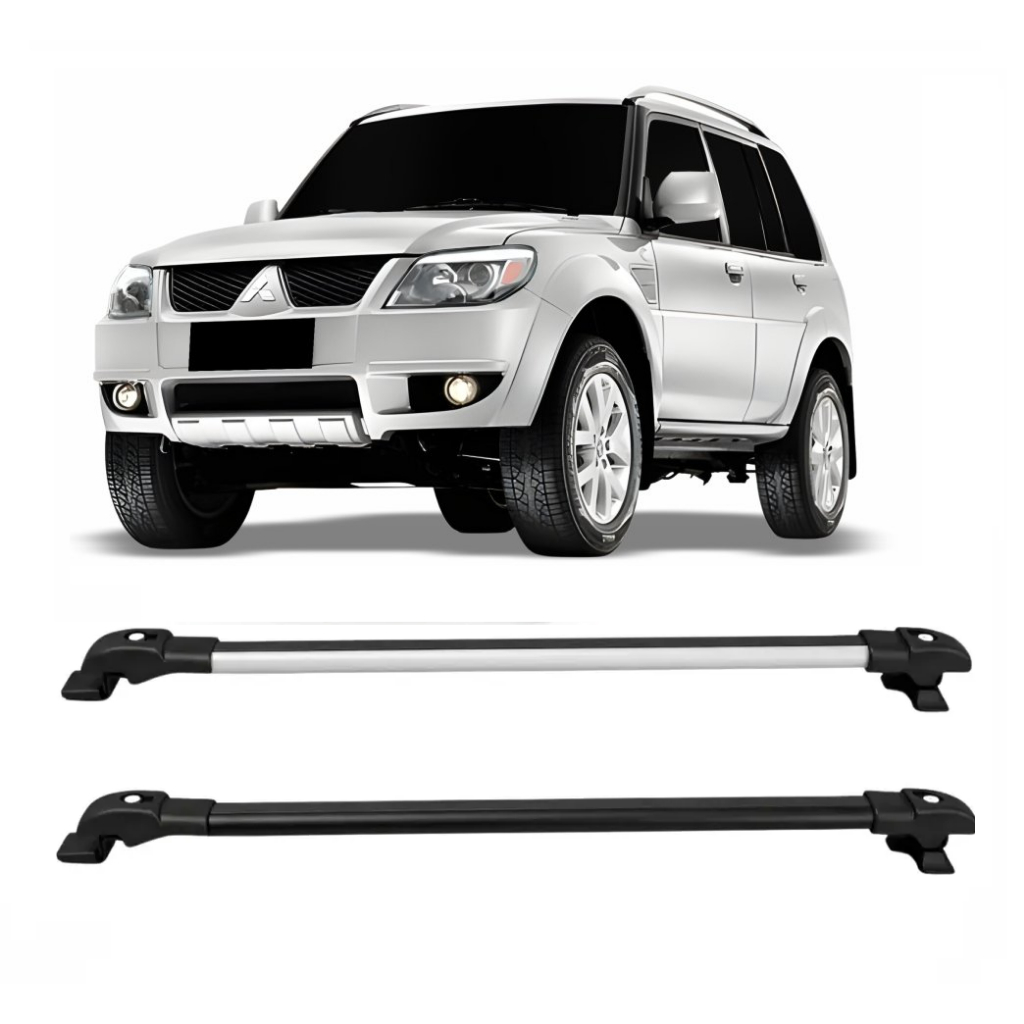 Travessa Teto Pajero Tr4 2010 A 2016 Rack Slim Preto CRISTALCAR