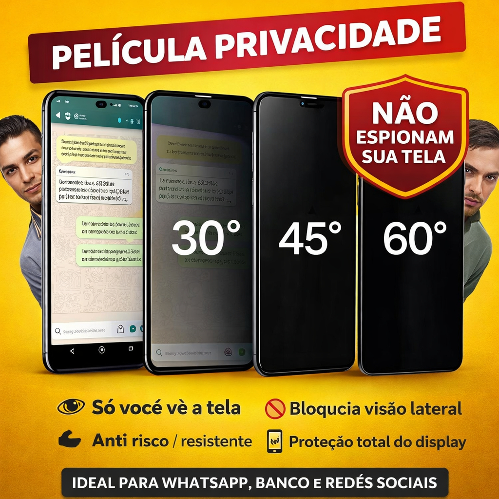 Película Vidro 3D Privacidade Anti Spy Tela Para Samsung Galaxy A10 A13 A22 A23 A24 A35 A55 A32 A34 M14 S23 S22 PLUS