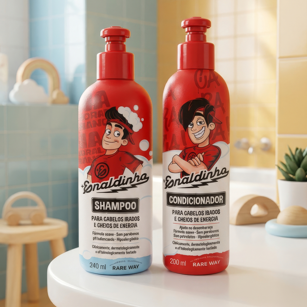 KIT Shampoo 240ml e Condicionador 200ml Enaldinho