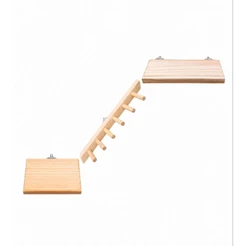Kit escadinha plataforma de aves periquito calopsita agapornis pistacídeos- madeira pinus e poleiro- brinquedos de aves