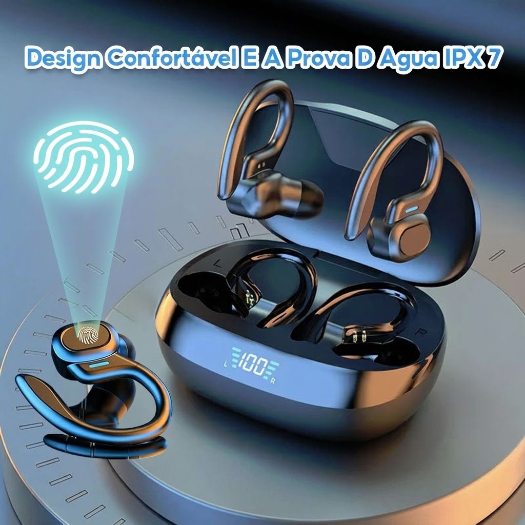 VV2 Bluetooth Headset Wireless Bluetooth Headphones with Clip for Noise Cancelling and Ear Hooks