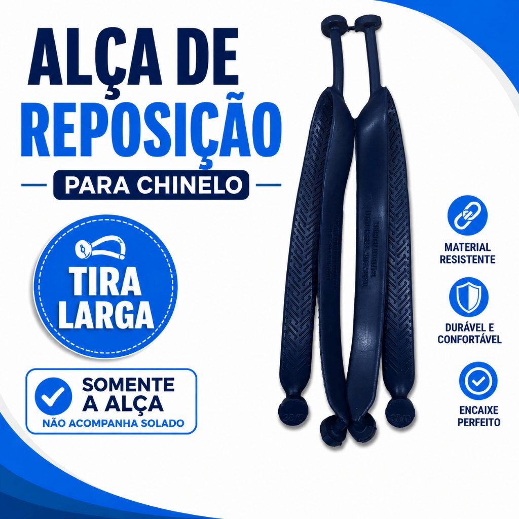 Alça Azul Marinho Para Chinelo Masculino Correia Cabresto Reposição