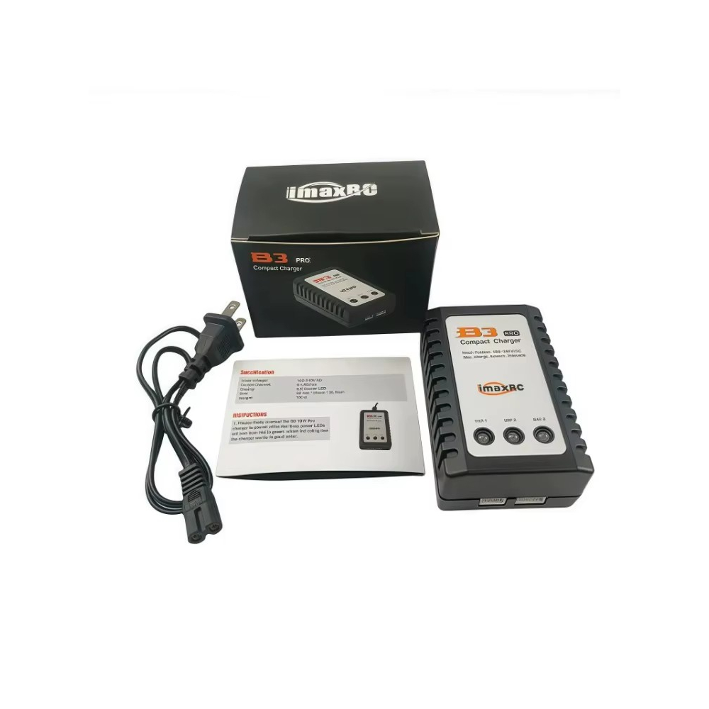 Carregador de Bateria Lipo e Litio Imax RC B3 2s e 3s Entrada 110-220v P/ Modelos e Aeromodelo, Automodelismo, Crawler