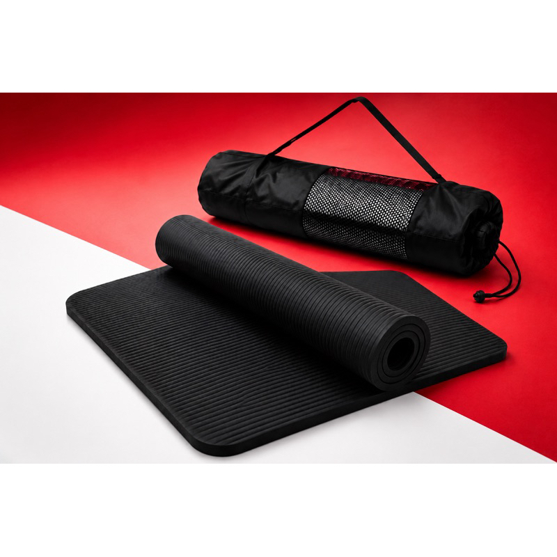 Colchonete Tapete 1,83 x 61 x 1 cm Material NBR Abdominal Academia Yoga Pilates com Bolsa