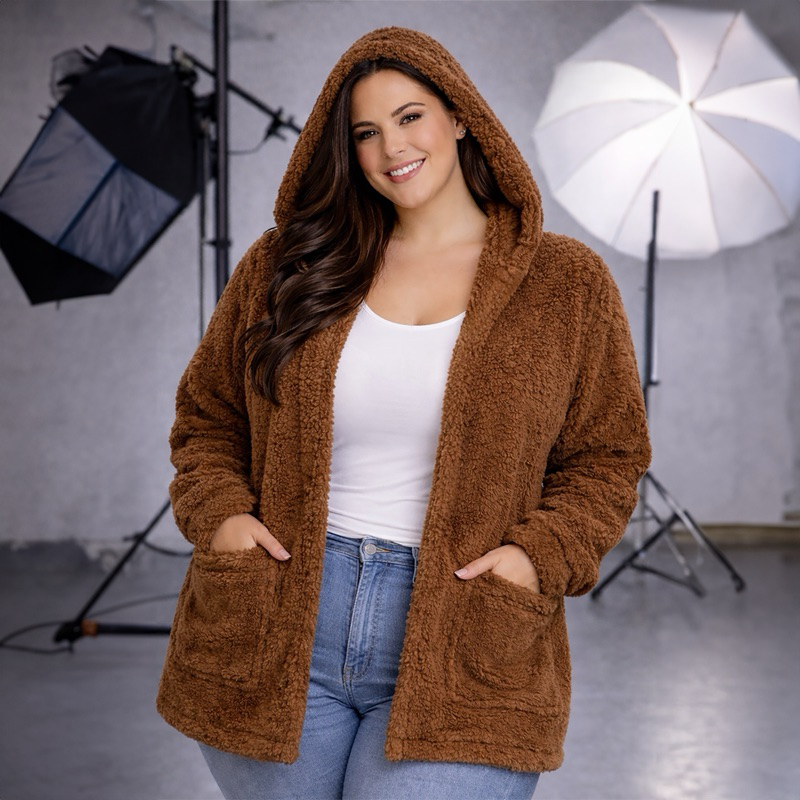 Casaco Teddy Plus Size PELUCIADO
