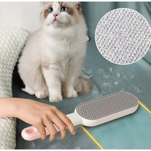 Removedor De Fiapos Portátil 4 Em 1 Tira Pelos Pet Round Roupa Sofá Cães Gatos